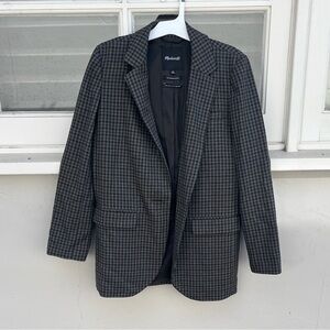 Madewell Larsen Blazer - Charcoal Checkered Blazer